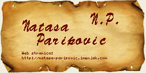 Nataša Paripović vizit kartica